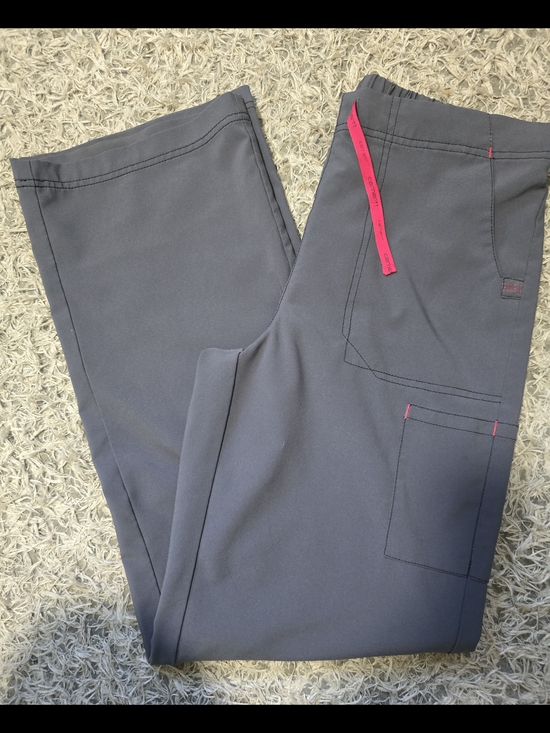 Carhartt Pants - Carhartt Scrub Pants Womens Grey Pink Cargo Medical Nursing Uniform Bottoms